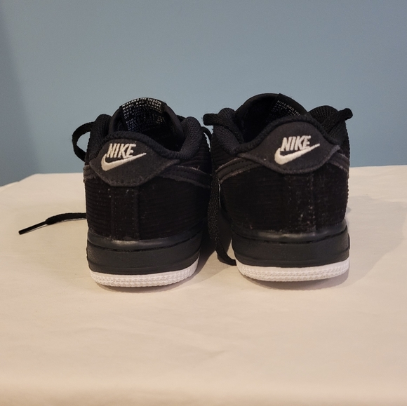 Kids black corduroy Air Force sneakers - Picture 5 of 5